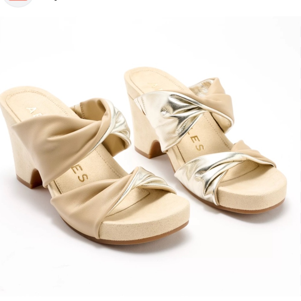 Aerosoles Mercer Heeled Wedge Slide Sandals Women’s Size 8 (NWOT)